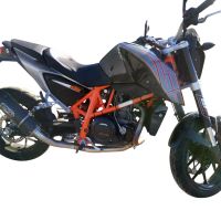 Escape compatible con Ktm Duke 690 2017-2020, Furore Evo4 Nero, Escape legal, homologado, silenciador con db killer desmontable y tubo de conexión específico 
