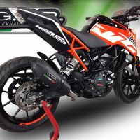 GPR escape compatible con  Ktm Duke 390 2017-2020, New Grand Prix Evo Black Titanium, Escape legal, homologado, silenciador con db killer desmontable y tubo de conexión específico 