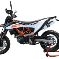 Escape compatible con Ktm Smc 690 R 2019-2020, Albus Evo4, Escape homologado, legal, con db killer extraíble, tubo de conexión y catalizador 