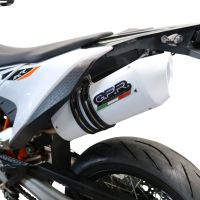 Escape compatible con Ktm Smc 690 R 2019-2020, Albus Evo4, Escape homologado, legal, con db killer extraíble, tubo de conexión y catalizador 