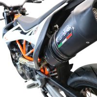 Escape compatible con Ktm Enduro 690 R 2021-2024, Furore Nero, Escape racing, silenciador con db killer y tubos de conexión 