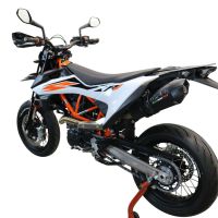 GPR escape compatible con  Ktm Enduro 690 R 2021-2024, New Grand Prix Evo Black Titanium, Escape homologado, legal, con db killer extraíble, tubo de conexión y catalizador 