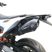 GPR escape compatible con  Ktm Enduro 690 R 2021-2024, New Grand Prix Evo Black Titanium, Escape homologado, legal, con db killer extraíble, tubo de conexión y catalizador 