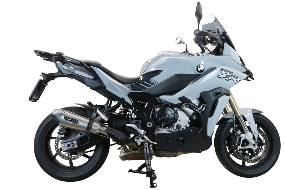 Escape compatible con Bmw S 1000 XR -M 2020-2025, GP Evo4 Titanium, Escape legal, homologado, silenciador con db killer desmontable y tubo de conexión específico 