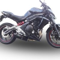 Escape compatible con Kawasaki Er 6 N - F 2012-2016, Furore Poppy, Escape completo homologado y legal,con catalizador incluido db killer extraíble 