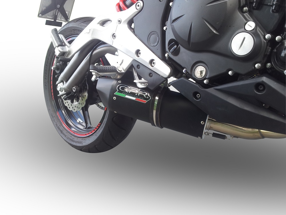 Escape compatible con Kawasaki Er 6 N - F 2012-2016, Furore Nero, Escape completo homologado y legal,con catalizador incluido db killer extraíble 