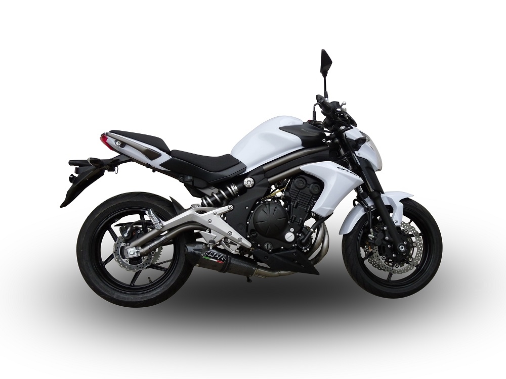 GPR escape compatible con  Kawasaki Er 6 N - F  2012-2016, New Grand Prix Evo Poppy, Escape completo homologado y legal,con catalizador incluido db killer extraíble 