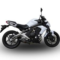 GPR escape compatible con  Kawasaki Er 6 N - F  2012-2016, New Grand Prix Evo Poppy, Escape completo homologado y legal,con catalizador incluido db killer extraíble 