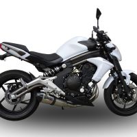 GPR escape compatible con  Kawasaki Er 6 N - F  2012-2016, New Grand Prix Evo Titanium, Escape completo homologado y legal,con catalizador incluido db killer extraíble 