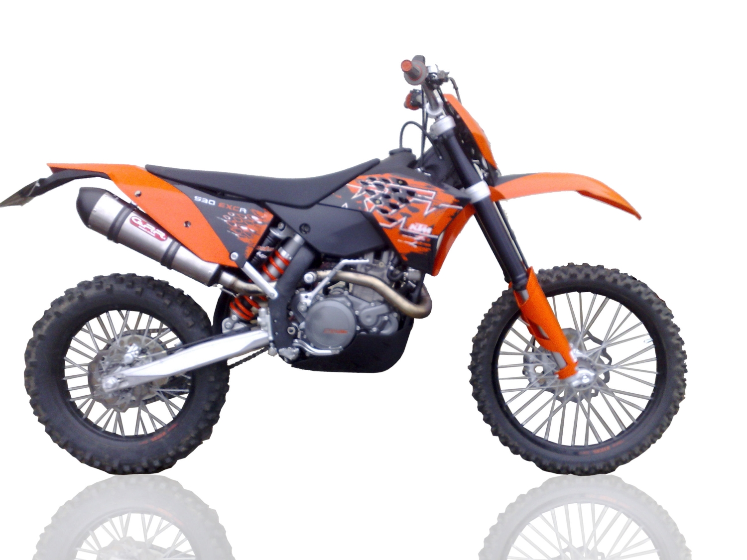 Escape compatible con Husaberg FE 350 2013-2014, Gpe Ann. titanium, Escape legal, homologado, silenciador con db killer desmontable y tubo de conexión específico 