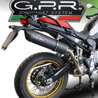 Escape compatible con Bmw F 750 Gs 2021-2024, Furore Evo4 Nero, Escape legal, homologado, silenciador con db killer desmontable y tubo de conexión específico 