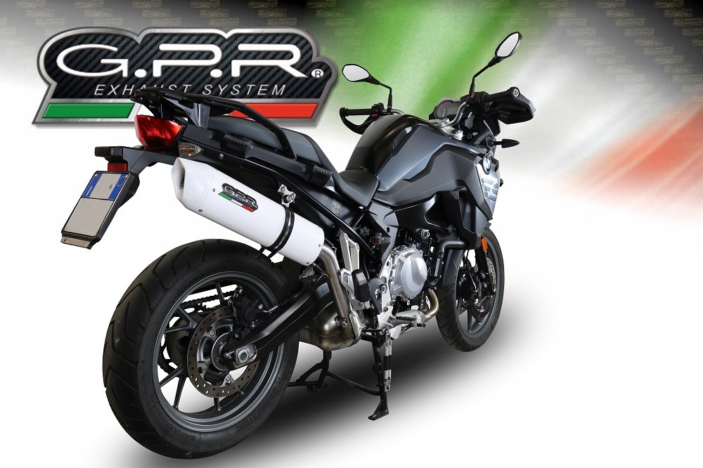 Escape compatible con Bmw F 750 Gs 2021-2024, Albus Evo4, Escape legal, homologado, silenciador con db killer desmontable y tubo de conexión específico 