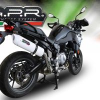 Escape compatible con Bmw F 750 Gs 2021-2024, Albus Evo4, Escape legal, homologado, silenciador con db killer desmontable y tubo de conexión específico 