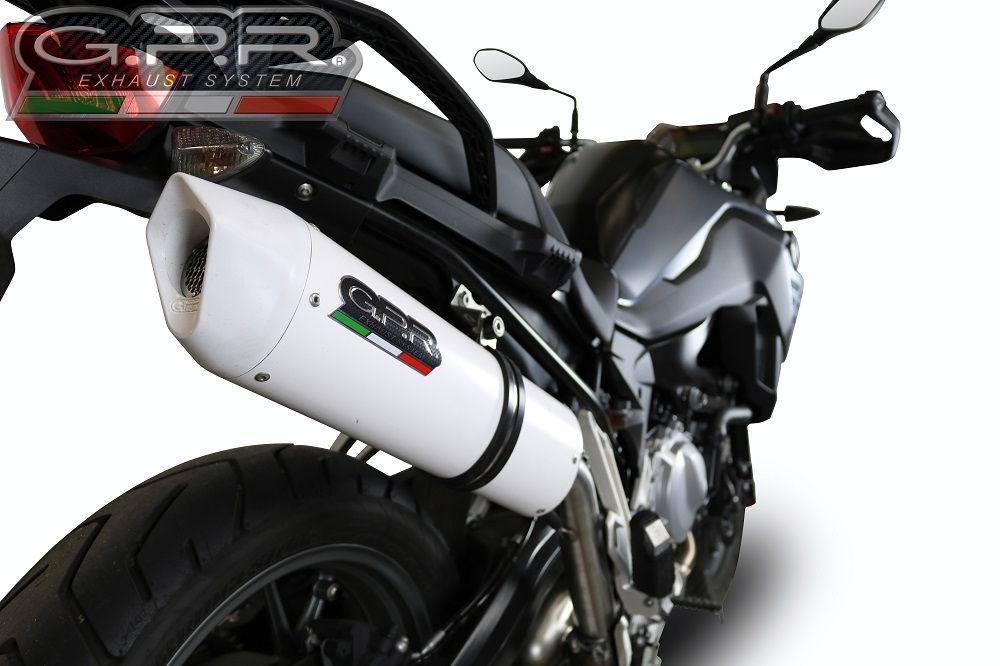 Escape compatible con Bmw F 750 Gs 2021-2024, Albus Evo4, Escape legal, homologado, silenciador con db killer desmontable y tubo de conexión específico 
