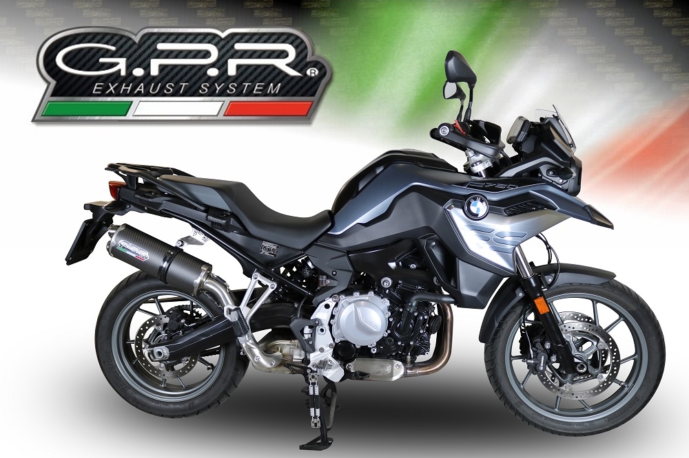 Escape compatible con Bmw F 750 Gs 2021-2024, Dual Poppy, Escape legal, homologado, silenciador con db killer desmontable y tubo de conexión específico 