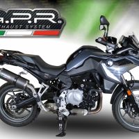 Escape compatible con Bmw F 750 Gs 2021-2024, Dual Poppy, Escape legal, homologado, silenciador con db killer desmontable y tubo de conexión específico 