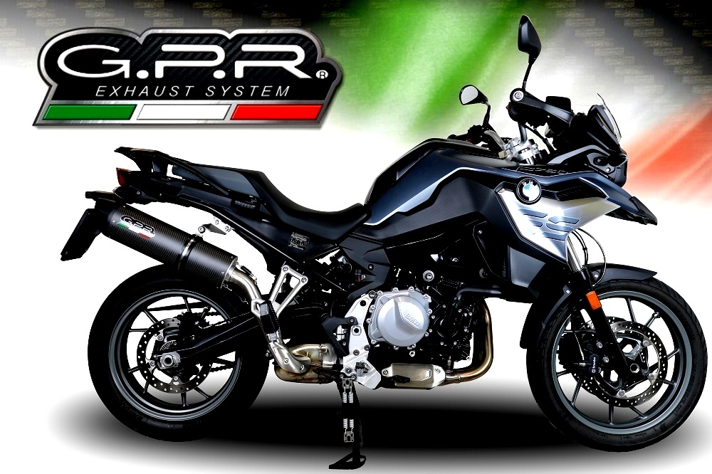 Escape compatible con Bmw F 750 Gs 2021-2024, Furore Evo4 Nero, Escape legal, homologado, silenciador con db killer desmontable y tubo de conexión específico 