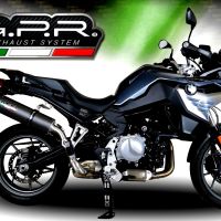 Escape compatible con Bmw F 750 Gs 2021-2024, Furore Evo4 Nero, Escape legal, homologado, silenciador con db killer desmontable y tubo de conexión específico 