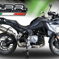 Escape compatible con Bmw F 750 Gs 2018-2020, Satinox, Escape legal, homologado, silenciador con db killer desmontable y tubo de conexión específico 