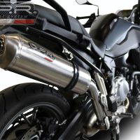 Escape compatible con Bmw F 750 Gs 2018-2020, Satinox, Escape legal, homologado, silenciador con db killer desmontable y tubo de conexión específico 