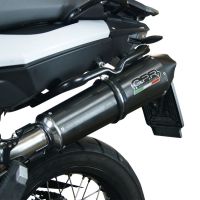 Escape compatible con Bmw F 800 GS Adventure 2016-2018, GP Evo4 Black Titanium, Escape legal, homologado, silenciador con db killer desmontable y tubo de conexión específico 