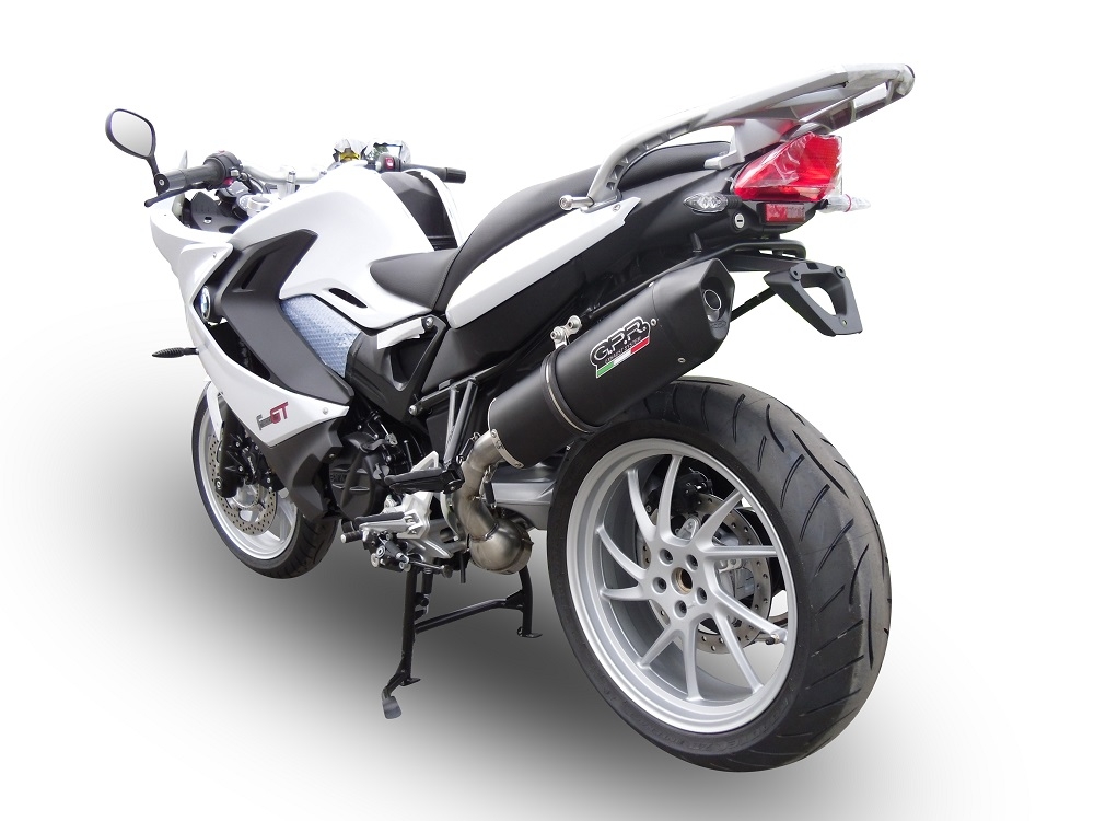 Escape compatible con Bmw F 800 Gt 2017-2019, Furore Evo4 Nero, Escape legal, homologado, silenciador con db killer desmontable y tubo de conexión específico 