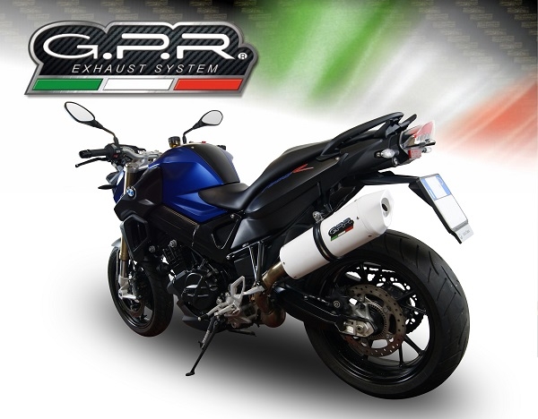 Escape compatible con Bmw F 800 R 2015-2016, Albus Ceramic, Escape legal, homologado, silenciador con db killer desmontable y tubo de conexión específico 