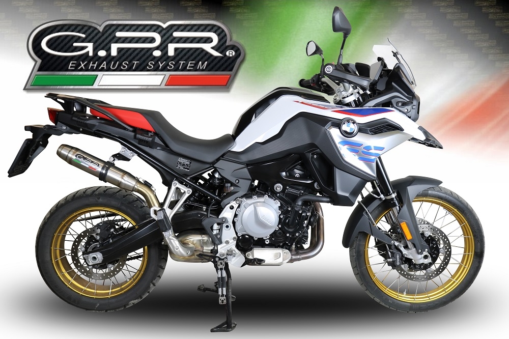 Escape compatible con Bmw F 850 Gs -Adventure 2018-2020, Deeptone Inox, Escape legal, homologado, silenciador con db killer desmontable y tubo de conexión específico 