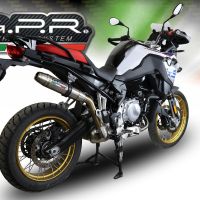 Escape compatible con Bmw F 850 Gs -Adventure 2018-2020, Deeptone Inox, Escape legal, homologado, silenciador con db killer desmontable y tubo de conexión específico 