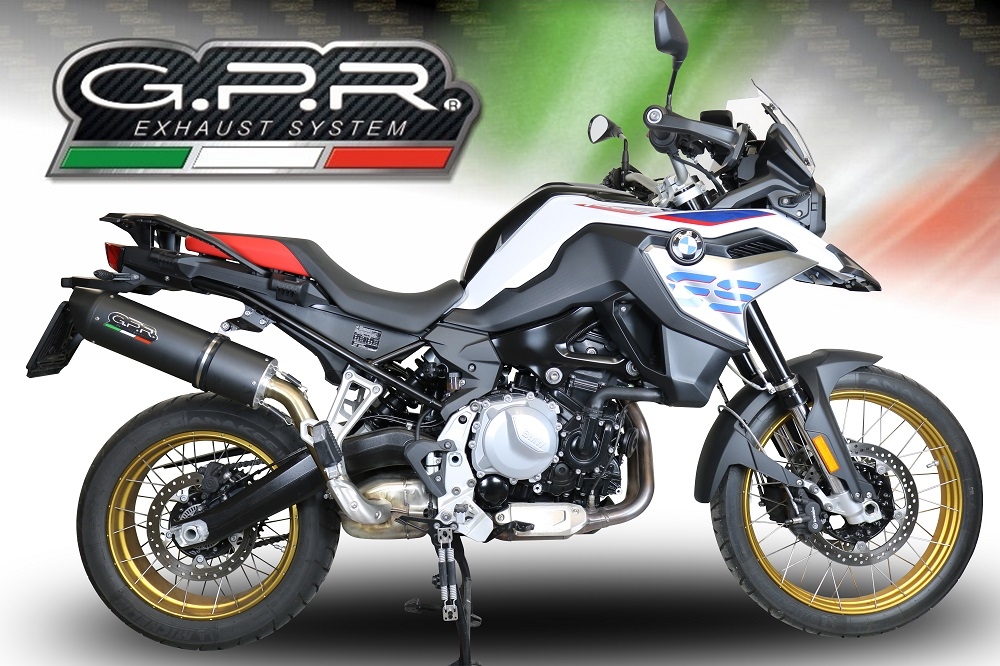 Escape compatible con Bmw F 850 Gs -Adventure 2021-2024, Furore Evo4 Nero, Escape legal, homologado, silenciador con db killer desmontable y tubo de conexión específico 