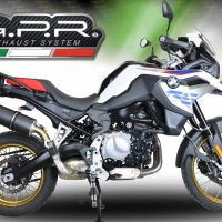Escape compatible con Bmw F 850 Gs -Adventure 2021-2024, Furore Evo4 Nero, Escape legal, homologado, silenciador con db killer desmontable y tubo de conexión específico 