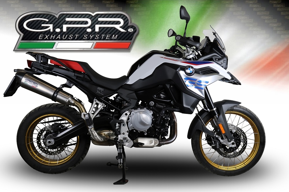 Escape compatible con Bmw F 800 Gs 2024-2025, GP Evo4 Titanium, Escape legal, homologado, silenciador con db killer desmontable y tubo de conexión específico 
