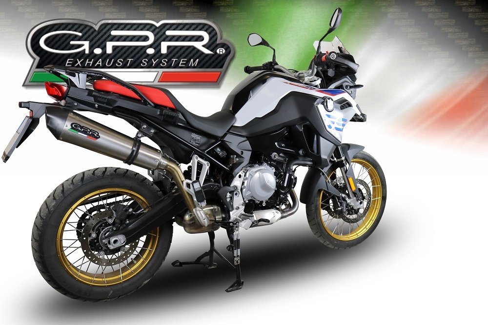 Escape compatible con Bmw F 800 Gs 2024-2025, GP Evo4 Titanium, Escape legal, homologado, silenciador con db killer desmontable y tubo de conexión específico 