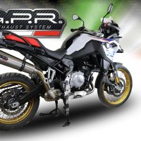 Escape compatible con Bmw F 800 Gs 2024-2025, GP Evo4 Titanium, Escape legal, homologado, silenciador con db killer desmontable y tubo de conexión específico 