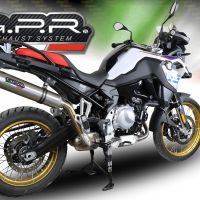 GPR escape compatible con  Bmw F 850 Gs -Adventure 2018-2020, M3 Inox , Escape legal, homologado, silenciador con db killer desmontable y tubo de conexión específico 