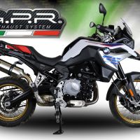 Escape compatible con Bmw F 850 Gs -Adventure 2021-2024, Satinox , Escape legal, homologado, silenciador con db killer desmontable y tubo de conexión específico 