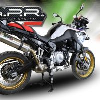 Escape compatible con Bmw F 850 Gs -Adventure 2021-2024, Satinox , Escape legal, homologado, silenciador con db killer desmontable y tubo de conexión específico 