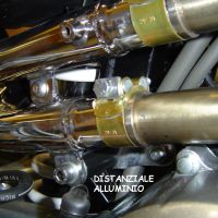 Escape compatible con Honda Fmx 650 2005-2008, Inox Tondo, Par de terminales de escape homologados, con db killer extraíble, catalizadores y tubo de conexión específico 