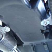 Escape compatible con Honda Fmx 650 2005-2008, Inox Tondo, Par de terminales de escape homologados, con db killer extraíble, catalizadores y tubo de conexión específico 
