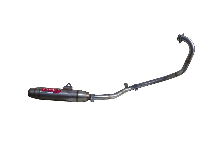 Escape compatible con Yamaha FZ 16 Byson 160 2010-2010, Deeptone Inox, Escape completo homologado y legal, incluido db killer extraíble 