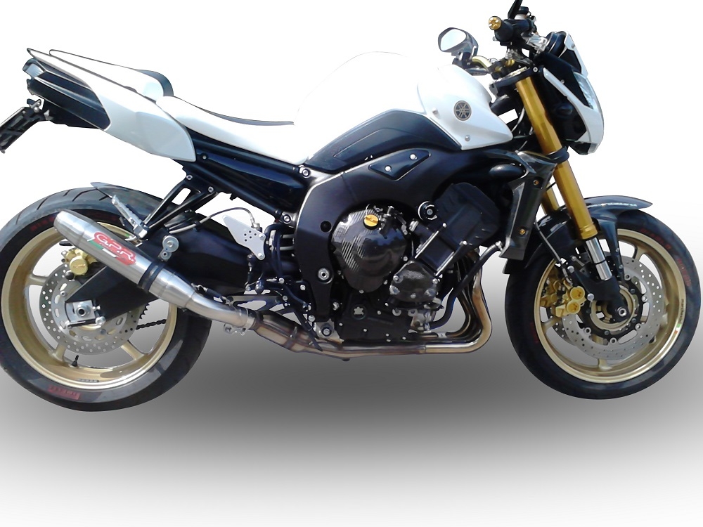 Escape compatible con Yamaha Fz 8 2010-2016, Deeptone Inox, Escape legal, homologado, silenciador con db killer desmontable y tubo de conexión específico 
