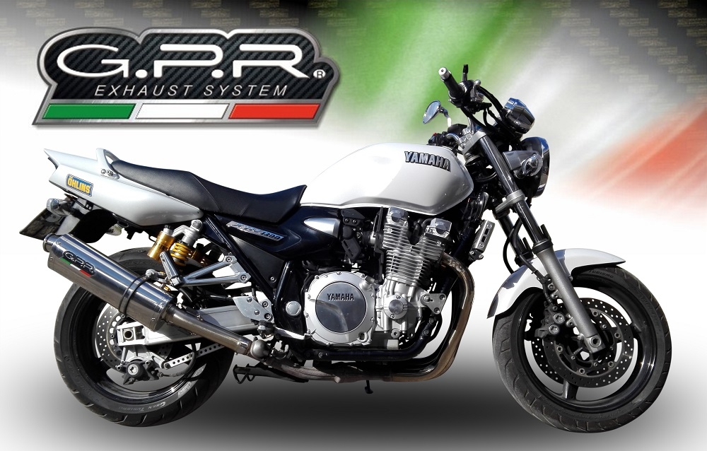 GPR escape compatible con  Yamaha Xjr 1300 2007-2017, Trioval, Escape legal, homologado, silenciador con db killer desmontable y tubo de conexión específico 
