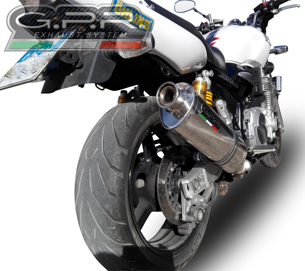 GPR escape compatible con  Yamaha Xjr 1300 2007-2017, Trioval, Escape legal, homologado, silenciador con db killer desmontable y tubo de conexión específico 