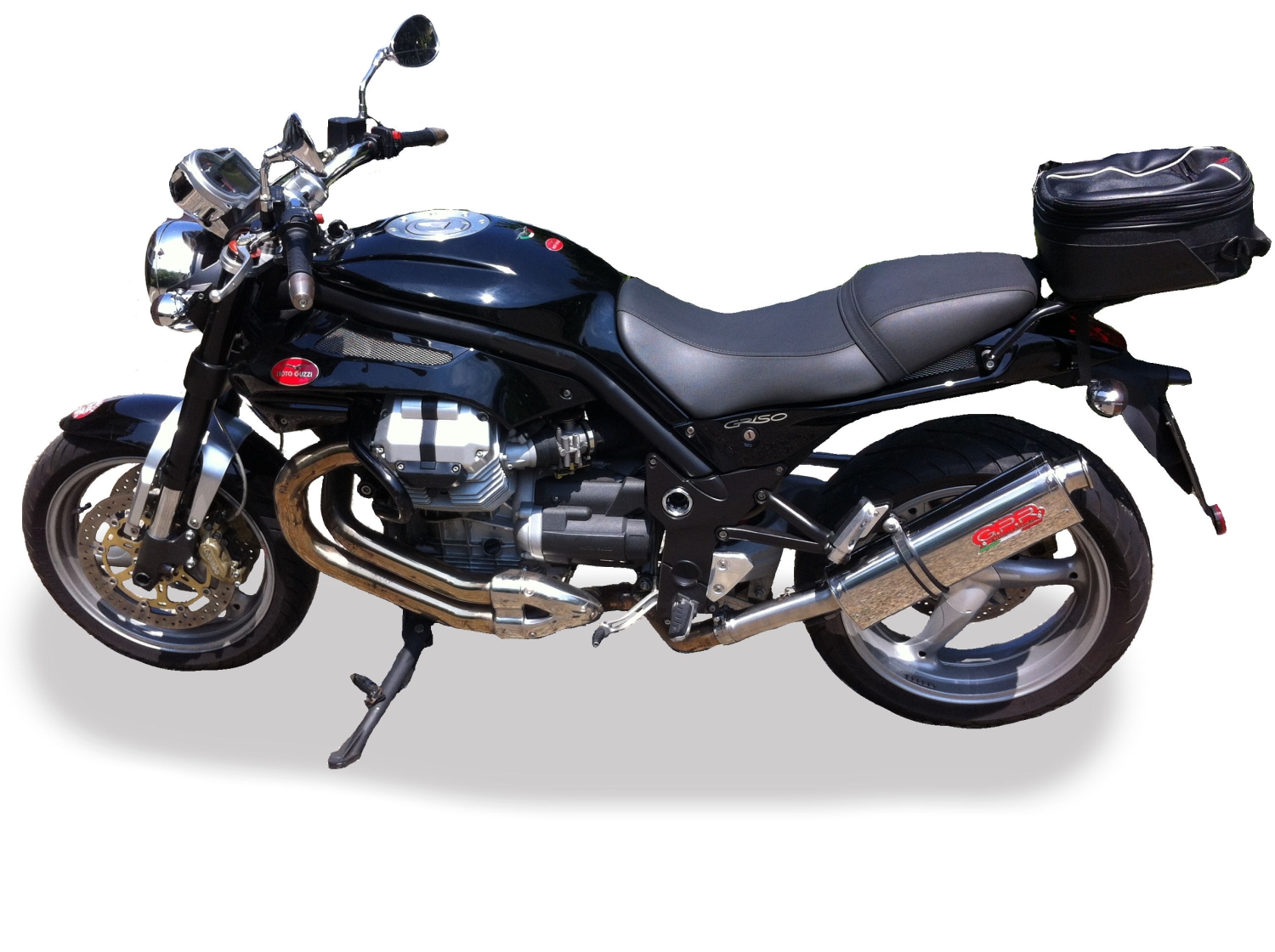 Escape compatible con Moto Guzzi Griso 1200 8V 2007-2016, Trioval, Escape legal, homologado, silenciador con db killer desmontable y tubo de conexión específico 