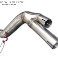 Escape compatible con Honda Dominator Nx 650 1988-2001, Ghisa , Escape semi-completo homologado con db killer extraible 