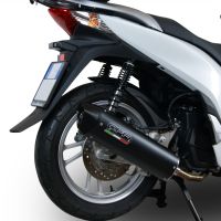 GPR escape compatible con  Honda Dylan 150 2000-2006, Furore Nero, Escape completo homologado y legal, incluido db killer extraíble 