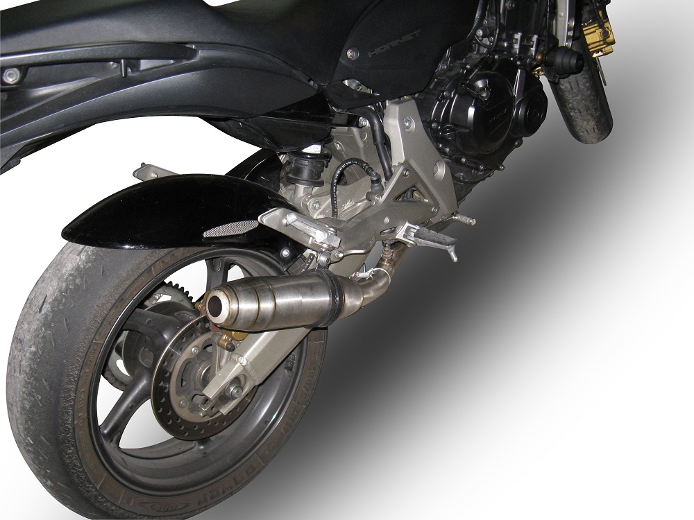 Escape compatible con Honda Cbr 600 F 2011-2014, Deeptone Inox, Escape legal, homologado, silenciador con db killer desmontable y tubo de conexión específico 