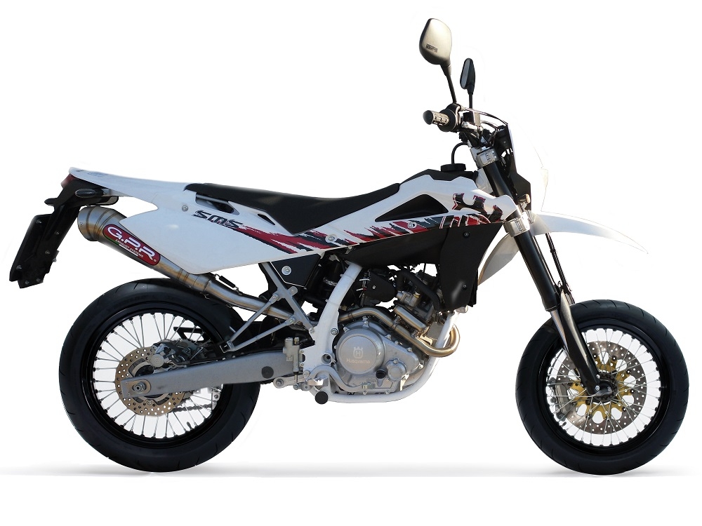 Escape compatible con Husqvarna Smr 125 4T 2011-2013, Powercone Evo, Escape completo homologado y legal, incluido db killer extraíble 