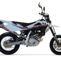 Escape compatible con Husqvarna Smr 125 4T 2011-2013, Powercone Evo, Escape completo homologado y legal, incluido db killer extraíble 