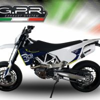 Escape compatible con Husqvarna Enduro 701 2021-2024, Albus Evo4, Escape homologado, legal, con db killer extraíble, tubo de conexión y catalizador 